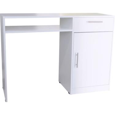 Imagem de Mesa Multiuso Manicure Escritório Com Gaveta e Porta Branco Cód.700