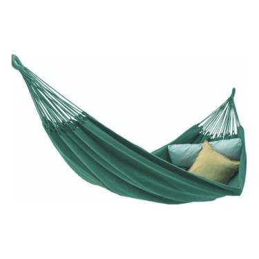 Imagem de Rede De Descanso Dormir Balanço Casal Jeans Reforçada Grande 3,6 Metros - Ideal Para Camping, Hotel, Praia, Acampamento, Jardim, Varando, Sítio, Chárcara, Apartamento, Viagem, Fazenda (Verde)