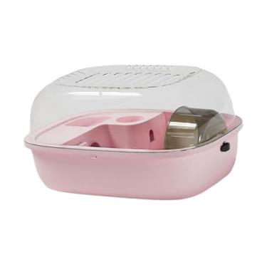 Imagem de ＡＷＨＡＯ Habitat Habert Habitat Openable Top Hamster Carrier Portable House para Hedgehog Guinea Pigs Sugar Glider Bunny Small Animal, Rosa