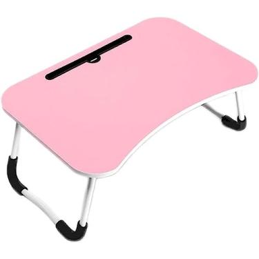 Imagem de Mesa dobrável para computador, rosa, ajustável, portátil, com pernas dobráveis para sofá, sofá, chão, mesa de laptop