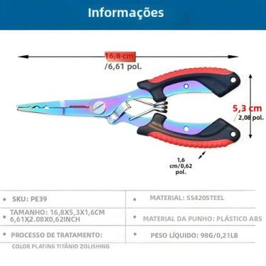 Imagem de Alicate de Pesca Multifuncional - Pinça e Ferramenta para Pesca ao Ar 