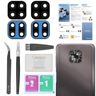 Imagem de Senpinkboo Pacote com 2 lentes traseiras para câmera traseira para Motorola Moto G Power 2021 XT2117 com adesivo pré-instalado, inclui conjunto de ferramentas de reparo + manual de instalação +