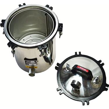 Imagem de OLizee Esterilizador a vapor autoclave elétrico aquecido 18 litros (18 litros) em aço inoxidável