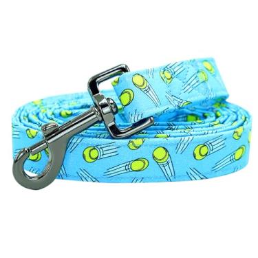 Imagem de Bobo Rainbow Coleira de cachorro com estampa de bolas de tênis para menino/menina, durável, resistente, confortável, trelas acolchoadas para cães pequenos, médios e grandes