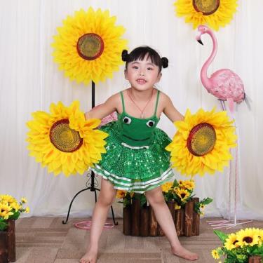 Imagem de Adereços portáteis de girassol falso para festa de dança, festa de Halloween, jogos, crianças, adolescentes, adultos, adereços engraçados de desempenho para palco, atividades de baile, fotos