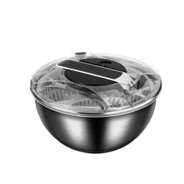 Imagem de Centrifuga de Salada Lava e Seca em Inox 28cm 3,5 Litros Mimo Style