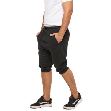Imagem de Bermuda Moleton Masculina Konoa Skinny Fitness, Preto, G, Masculino