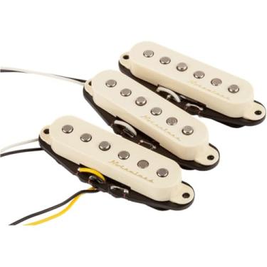 Imagem de Fender Conjunto de captadores vintage sem ruído Stratocaster branco, 3 captadores