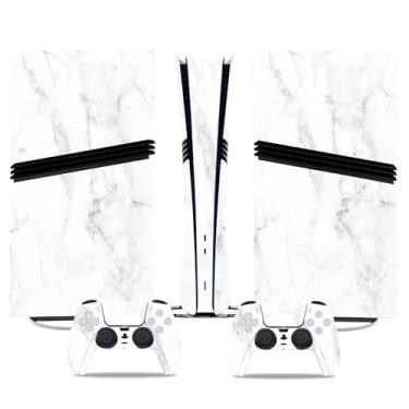 Imagem de Skin Sticker Compatible with PS5 Pro Digital Console, Protective Vinyl Decal for Wireless Controller (White)