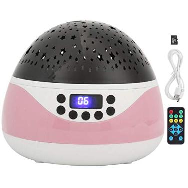 Imagem de VOMEKO Night Light for Kids, Remote Control Night Light Led Digital Display Night Light Projector com música para Kid (Pink)