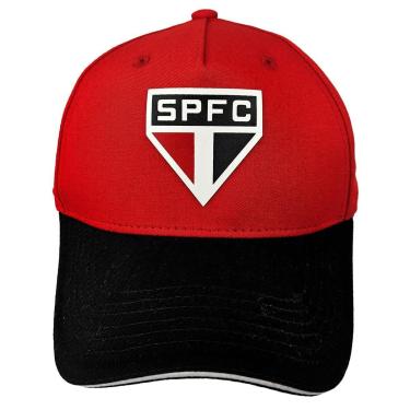 Imagem de Bone Sao Paulo Licenciado Conforto Ajustavel Aba Curva Cor:;Gênero:Únissex;Tamanho:Único-Unissex