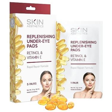 Imagem de Skin Aesthetics Adesivos De Retinol E Vitamina Para A Região Dos Olhos - Reduz Rugas, Linhas Finas, Bolsas Repara Pele. Testado Por Dermatologistas. Cuidados Com Pele Coreanos, Beleza Limpa Sem Crue