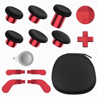 Imagem de HUIFUNGCOS Kit De Acessórios Para Controle Jogos Elite Series 2 Com Analógicos, D-Pads, Botões Gatilho E Core (Vermelho)
