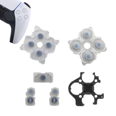 Imagem de MYPUQIAO Conjunto De Almofadas Borracha Condutivas Silicone Para Substituição Controles Playstation 5 E Ps5 Bdm-020 Dualsense L1 R1 L2 R2, Kit Ferramentas Troca Botões Teclado (2.0)