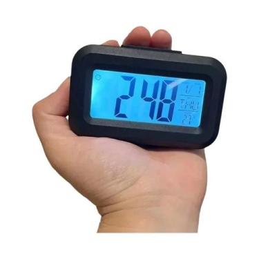 Imagem de Mini Despertador Digital Silencioso Com Data, Luz De Fundo, Temperatur