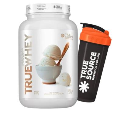 Imagem de True Whey Protein Isolada & Hidrolisada Gourmet Fior Di Latte 837g - True Source + Coqueteleira Exclusiva
