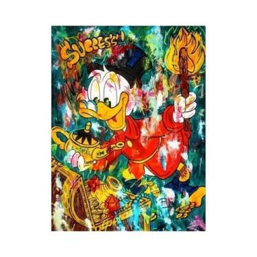 Imagem de Pintura Em Tela De Arte Grafite Do Pato Donald Decoração De Parede Par