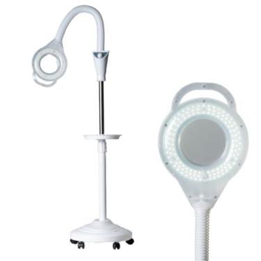 Imagem de Luminaria de Piso Curva Estetica Luminaria Chao Articulada Flexível com Lupa Controle de Intensidade