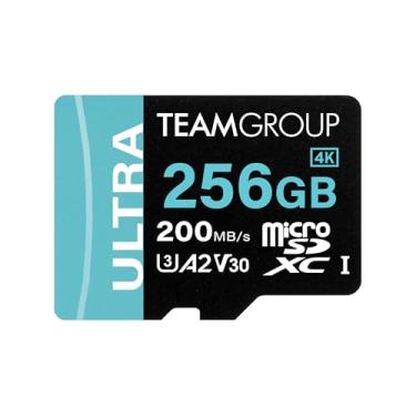 Imagem de Cartão TEAMGROUP A2 Ultra 256 GB Micro SDXC UHS-I U3 A2 V30, leitura/gravação até 200/150 MB/s com adaptador TULMSDX256GIA2V3022503