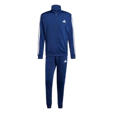 Imagem de Agasalho Sportswear Basic Três Listras Tricot - Adidas, Azul, GG