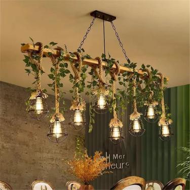 Imagem de Restaurante Country Americano Pingente Luz Retrô Criatividade Música Restaurante Caixa Balcão Bar Cafeteria Chá De Leite Loja De Roupas Planta Pingente Luz Lustre, G 5 Lights