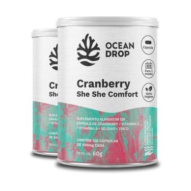 Imagem de Kit 2 Cranberry She She Comfort Ocean Drop 120 Cápsulas