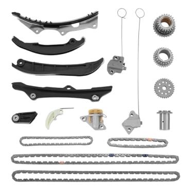 Imagem de BDFHYK Kit de corrente de sincronização do motor com tensor para motores 3.6L V6 compatível com Jeep Wrangler compatível com Dodge Journey Charger compatível com Chrysler 200 300, substituição para