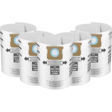 Imagem de Sacos de pó de substituição para aspirador de pó Shop Vac 5-8 galões Tipo H 90671 9067100 9067133, 5 peças