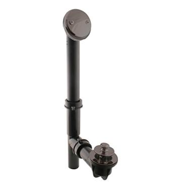 Imagem de Westbrass Y594144-12 Dreno tubular preto para torcer e fechar resíduos de banho e transbordar, bronze polido a óleo