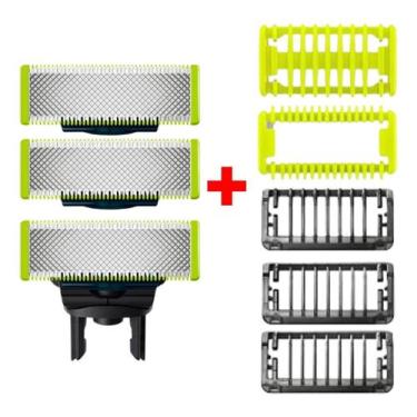 Imagem de 03 Laminas Refil + 01 Pente P/ Barbeador Oneblade Philips - One Blade,