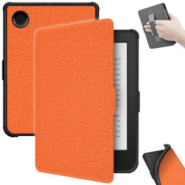 Imagem de J.M.SHOW Capa para Kobo Clara 2E de 15 cm lançado em 2022/Clara Color/Clara BW (2024) Premium, capa de couro PU leve com alça de mão, despertar/hibernar automático para Kobo Clara 2E 6 polegadas