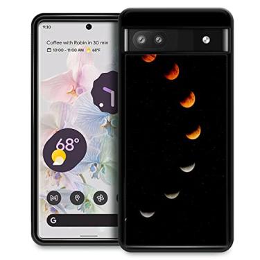 Imagem de CARLOCA Capa compatível com Google Pixel 7A, design gráfico de identidade do ciclo da fase da lua, à prova de choque, antiarranhões, capa de acrílico rígido para Google Pixel 7A