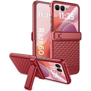 Imagem de Miimall Capa para Motorola Razr 2025 com protetor de tela, suporte invisível, protetor de dobradiça, fina, luxuosa, rígida, à prova de choque, resistente, feminina, capa protetora para Moto Razr 60