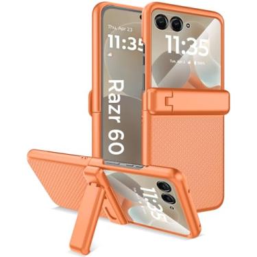 Imagem de Miimall Capa para Motorola Razr 2025 com protetor de tela [suporte invisível] [protetor de dobradiça] capa robusta à prova de choque à prova de choque capa de telefone antiderrapante à prova de poeira