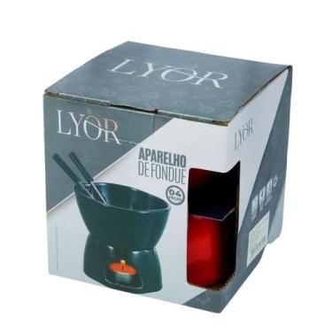 Imagem de Conjunto Fondue 400ml 4 Pçs Porcelana Canelado - Tudo em Caixa