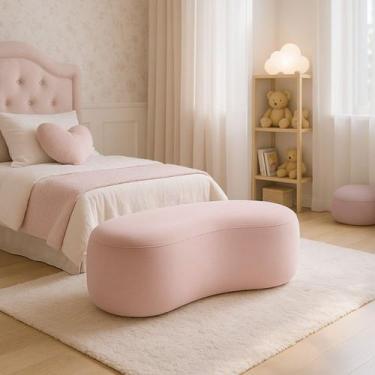 Imagem de Puff Redondo Orgânico Moderno Feijão Sala Quarto Recpção Luxo 100cm - 