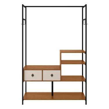 Imagem de Módulo Closet Com Visual Aberto Design Moderno Cabideiro 2 Gavetas Ind