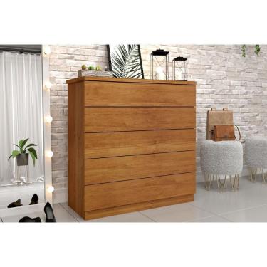 Imagem de Cômoda Casal Premium C- 5 Gavetas Cinamomo - Tcil Móveis