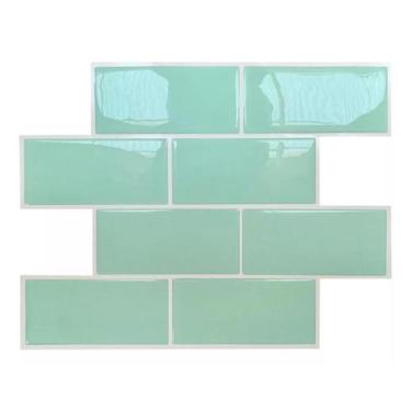 Imagem de Pastilha Adesiva Resinada Metrô White Rejunte Branco  - Cromo sign, ME