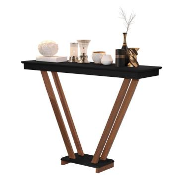 Imagem de aparador pes de madeira tampo mdf preto