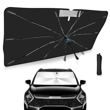 Imagem de Guarda-sol para para-brisa atualizado 2025, ajuste personalizado para Kia Sportage 2023-2025, capa de carro com proteção UV dobrável, escudo de chuva de emergência e protetor de painel - Acessório