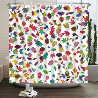 Imagem de Cortinas de chuveiro Flores Cortina de banheiro com ganchos Impressão à prova d'água 180x240cm Tecido de poliéster Tela de decoração de banheiro, 7673G, L210xA180cm