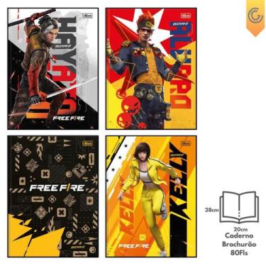 Imagem de Caderno Brochurão 80 Fls Free Fire - Tilibra
