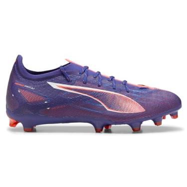 Imagem de PUMA Chuteira masculina Ultra 5 Pro firme, artificial para futebol, Lápis-lazúli/PUMA Branco/Sunset Glow, 45