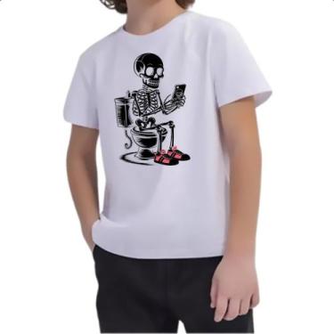 Imagem de Camiseta Infantil Esqueleto na Sala de Forca - Alearts, 12