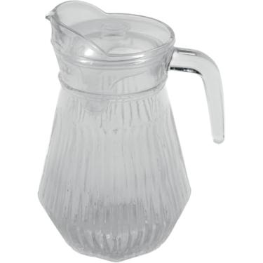 Imagem de Jarra de Vidro Crystal 1,3 Litros com Alça Ergonômica e Tampa Integrada – Ideal para Sucos, Água e Bebidas Quentes ou Frias
