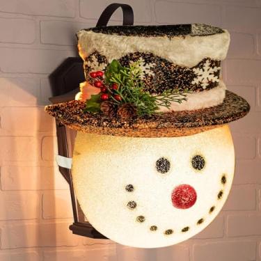 Imagem de FUNPENY Capas de luz de varanda de Natal de boneco de neve, capas de luz de Natal para decoração ao ar livre para luzes de varanda, luzes de garagem, luminárias grandes