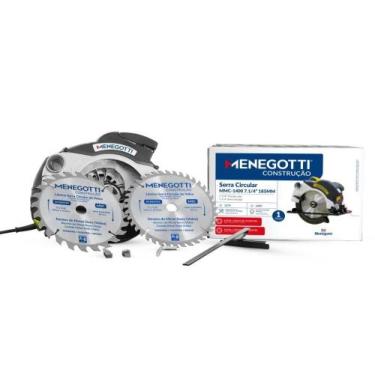 Imagem de Serra Circular Menegotti 1400W 7.1/4'' com Laser e 2 Discos, 220V