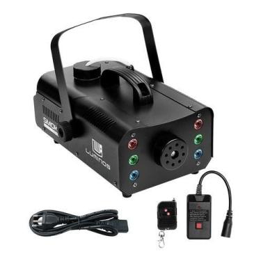 Imagem de Máquina De Fumaça 1200w Com 6 Leds Rgb Controle Sem Fio 220v Cor Preta