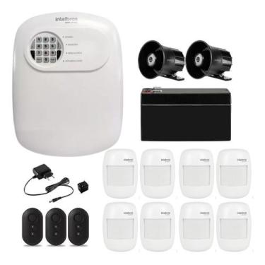 Imagem de Kit Alarme Sem Fio Intelbras ANM 24 NET ,8 Sensores Infra , 2 Sirenes 